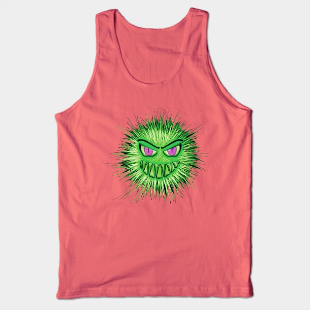 green monster face Tank Top by Leap Arts